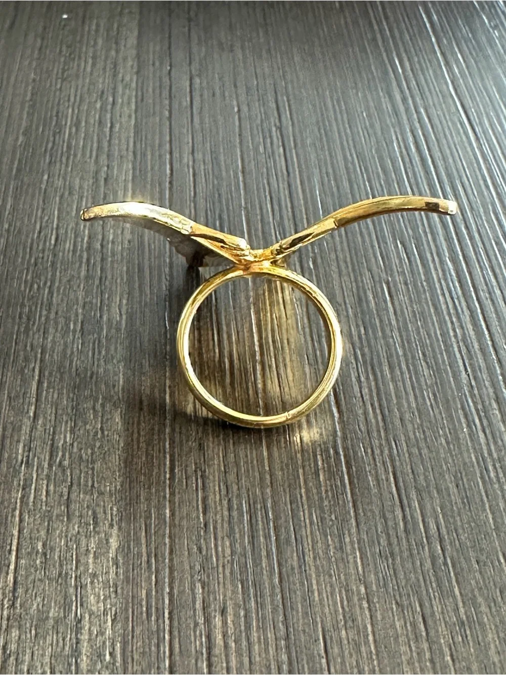 Vintage Style Butterfly Cocktail Ring – Genuine 925 Sterling Silver Gold Vermeil